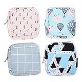 4pcs Sanitary Napkin Storage Bag Teen Pads Period Bag Pad Bag Sanitary Bags Period Pouch Travel Makeup Bag Travel Wallet Always Pantiliners Red Purse Delicate Girl Polyester Suite
