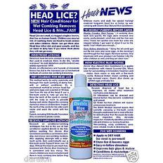 Head lice treatment nit prevention conditioner removes nits 100% natural + comb