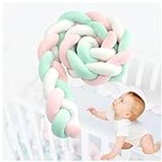 Baby Crib Bumpers Multi -Purpose Knot Pillow Hypoallergenic，Safe To Use Cot Bumpers For Cot Bed For Use On Cribs And Cradles,A-100CM