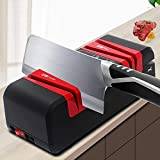 4 in 1 Electric Knife Sharpeners Professional Chef's Choice Knife Sharpener Electric Fast Automatic Kitchen Knife Sharpening Tool 2800 R/Min for All Knives Screwdriver Scissors Sharpening Set