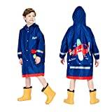 Kids Raincoats for Girls Boys Airplane Cartoon Toddler Waterproof Rain Wear Children Raincoat Jacket Poncho M Size