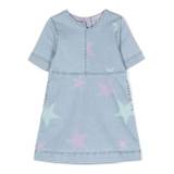 Stella McCartney Kids - Blue Star Print Denim Dress - Kids - Cotton/Elastane