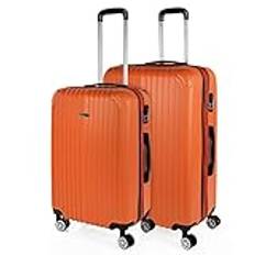 ITACA - Lightweight Suitcases Large - ABS Large Hard Shell Suitcase 75cm Travel Suitcase - Lightweight Suitcases Large with Combination Lock - T71570, Tangarine