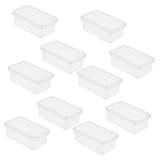 HOMSFOU 10pcs Boxes Tiramisu Box Clear Cake Holder To Go Food Containers Bakery Carrier Packing Plastic Containers Plastic Container with Lid Containers for Food Van With Cover The Pet