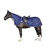 HKM 4057052396304 Fly Riding Blanket with Removable Neck Piece 6900 Dark Blue 105