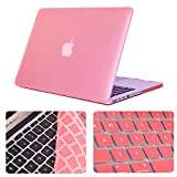 Se7enline Compatible with Macbook Air 13 inch Case Hard Shell Case Cover for Macbook Air 13 inch Model A1369/A1466 (Not Fit for Macbook Pro 13 inch) with EU/UK Layout Silicone Keyboard Cover, Pink