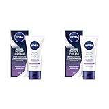 NIVEA Sensitive Night Cream (50 ml), Face Cream for Sensitive Skin with Liquorice Extract and Grape Seed Oil, Regenerating Skin Care (Pack of 2)