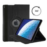 (Black) Case For Apple iPad 10.2in 2020 8th Generation PU Leather 360 Degree Rotating Cover