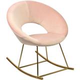 Stella Vintage Pink Velvet Rocking Chair