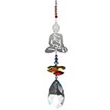 Wild Things Crystal Fantasies Buddha Chakra Suncatcher - Mirror and Swarovski Crystal Hanging Rainbow Maker