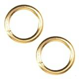 Brass Plated Curtain Rings Hollow Curtain Upholstery Rings Solid Brass Plated 12mm Roman Blind Curtain Ring O Shaped Rings for DIY Curtains Pole Indoor or Outdoor Curtain Poles Pack of 50.