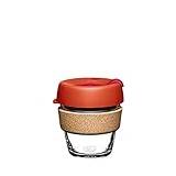 KeepCup Brew Cork, Reusable Glass Cup, Extra Small 6oz/177mls, Daybreak