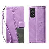Samsung A13 Case RFID Blocking, Phone Case for Samsung A04S Shockproof Leather Cases for Men Women [TPU Inner Shell] [Card Holder] Flip Wallet Cover Compatible with Galaxy A13 4G & 5G / A04S, Purple