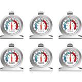 Xinuy - 6 pcs Large Dial Stainless Steel Temperature Fridge Thermometer for Freezer Cooler with Hanging Hook and Stand