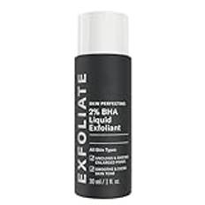 2% BHA Liquid Exfoliant - Face Exfoliating Peel Fights Blackheads & Enlarged Pores - Face Exfoliator Face Scrub Serum - Smooth & Even Skin Tone - 30 ml