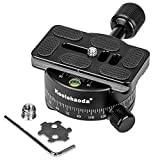 koolehaoda 360° Panoramic Head Tripod Head With 70mm Quick Release Plate Compatible with RRS/ARCA Ball Head for Tripod Monopod Slider DSLR Cameras