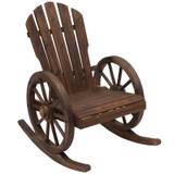 Adirondack Rocking Chair Porch Poolside Garden Lounging Outsunny