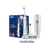 (white) Oral-B Pro 4000 Electric Rechargeable Toothbrush Ultrasonic 3D Smart Teeth