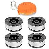 Bekasa Strimmer Spool for Black Decker, AF-100-3ZP & A6481 Replacement 30FT Auto Feed Replacement Spool Line Replace GL280,GLC2500 Series Line String Trimmers Spools with Cap and Spring (6, White)