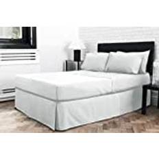 Euro IKEA Continental Bed Pleated BASE PLATFORM VALANCE Sheet (55" x 78") (UNDER MATTRESS) (Lilac)