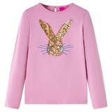 (pink, 140) Kids' T-shirt with Long Sleeves Children's T Shirt Kids' Tops Tee Rabbit Print