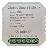 MHCOZY Zigbee Switch Controller Module,Mini 1 Gang 1/2 way,DIY Smart Light Switch,Works with Ewelink Tuya Zigbee hub, SmartThings, Alexa, Google Home