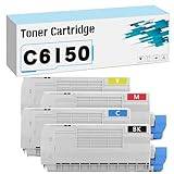 C6150 43865720 43865719 43865718 43865717 Toner Cartridge Compatible for OKI C6150dn C6150dtn C6150hdn C6150n MC560DN MC560N MC560n MFP Plus Printers C6150 4-pack CMYK