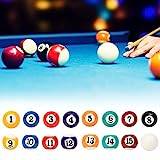 Dewin 2.5 cm Mini Billiard Balls, 16 Pieces Environmentally Friendly Mini Billiard Table Accessories Made of Polyester Resin for Game Rooms, Bars, Sports and Leisure Games