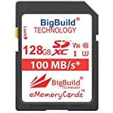 BigBuild Technology 128GB Ultra Fast U3 100MB/s Memory Card For Canon EOS 250D, Canon EOS 90D Camera, Class 10 SDXC
