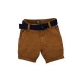 (4Y, Brown) Timberland Chino Boys Kids Bermuda Cotton Brown Shorts With Belt T0239 (UK )