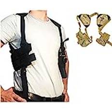 Gexgune Concealed Carry Shoulder Holster - Outdoor Tactical Police Security Universal Left Right Hand Pistol Pouch Shoulder Gun Holster for G1ock 17 19 22 23 31 32 （CP）