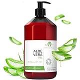 100% Pure Aloe Vera Gel 17.6 fl oz | After Sun Moisturizer | Natural Face & Hair Care | After Shave | Tattoo Aftercare | Anti-Wrinkle & Acne, 500 ml