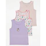 George Disney Princess Pastel Seashell Vests 3 Pack - Lilac (2-3 Yrs)