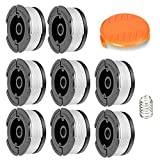 6 Pcs Strimmer Spool for Black Decker, Bekasa AF-100-3ZP & A6481 Replacement 45FT Auto Feed Replacement Spool Line Replace GL280,GLC2500,GLC1423L,GLC1825N Series Line String Trimmers Spools