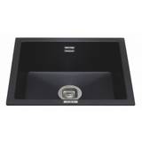 Cda KMG24BL is a single bowl composite sink in anthracite