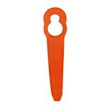 popyes Pack of 40 Plastic Blades for Edging Cutters Replacement Blades for Brushcutter Accessories for Lawnmower Stihl Polycut 2-2, Length 83 mm (Orange)