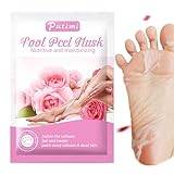 Foot Peel | Natural Rose Foot Exfoliator Peeling Masque | Foot Masque for Dry Cracked Feet, Gentle Foot Care to Remove Dead Skin Lvtfco