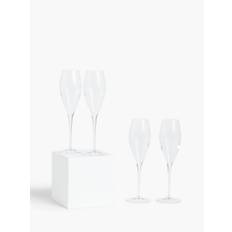 John Lewis Connoisseur Champagne Flutes, Set of 4, 270ml, Clear