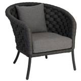 Alexander Rose Cordial Luxe Dark Grey Lounge Chair with Cushion