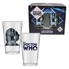 Doctor Who 50th Anniversary First Doctor 16 oz. Glass Set of 2