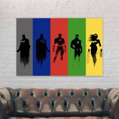 DC Comics Superheroes Justice League Collage - Wrapped Canvas Graphic Art (41.0 H x 61.0 W x 4.0 D cm)