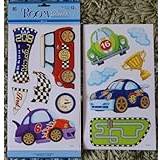 e-baby-store Racing Car Wall, Furniture Stickers For Nursery, Childrens, Baby, Childs, Kids, Boys, Girls Bedroom, Playroom. Decals, Stickarounds, Murals, Wallpaper, Adhesives.
