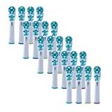 shiyi 20pcs Dual Clean Replacement Toothbrush Heads Fit For Braun Oral B Toothbrush Head Wholesale Toothbrush Brush Heads Fit For Oralb (Color : SB-417A)