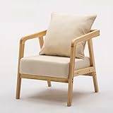 Accent Chair Mid Century Modern Lazy Chair Cotton Linen Lounge Rocking Armchair With Comfy Cushion Living Room Chair (Color : F)