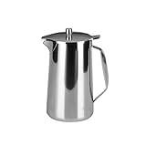 Metal Beverage Holder 1.8L Large Capacity Coffee Pitcher with Handle Convenient Cold Water Kettle Restaurant Supplies Holder with Lid Cold