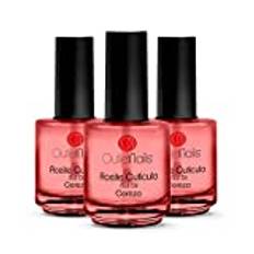 3 x Nail Oil with Strawberry Fragrance 15 ml Optimal Care for Nails and Cuticles Outlet Nails