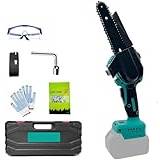 Mini Chainsaw Compatible with Makita 18V Battery, Brushless Chainsaw Cordless 6 Inch, One-Handed Portable Chainsaw Cordless, Electric Chainsaw for Pruning Trees Wood Cutting (Battery NOT Included)