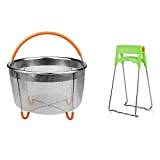 hernandez Stainless Steel Steamer Basket Set,Instant-Pot Accessories for Ninja Foodi Pressure Cooker & Multi Cooker,6Qt