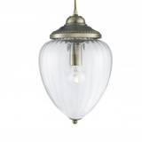 Moscow Pendant In Chrome With Ribbed Glass Shade