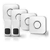LFDecor Wireless Doorbell Super Long Distance Smart Door Bell Home Cordless Ring Dong Chime timbre calling (Color : 2 Button 4 Receivers)
